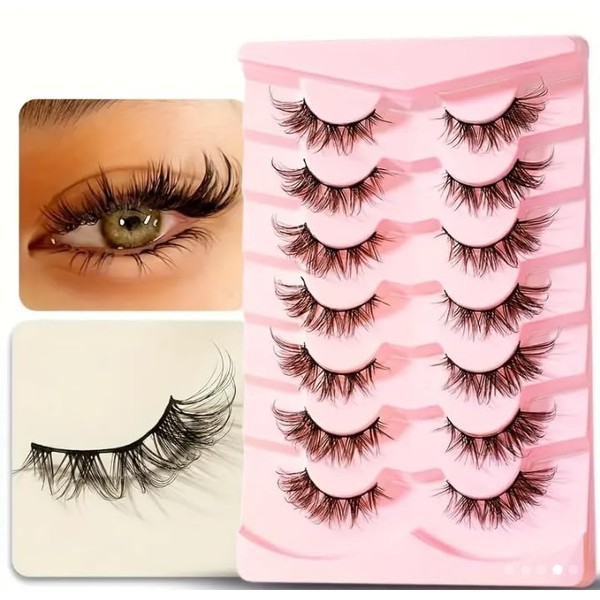 Fluffy Mink Faux Eyelashes, 20mm/0.787in, 28mm/1.1in, 16mm/0.63in, 8mm/0.315in