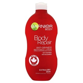 Garnier Body Repair Restoring Moisturiser 400ml, With Nourishing & Soothing Canadian Maple Sap, 24 Hour Hydration, For Extra Dry Rough Skin, Fast Absorbing & Non-Greasy
