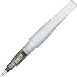 Kuretake Zig Fude Brush Pen, Memory System Wink of Luna Brush, Silver (DBB190-102)