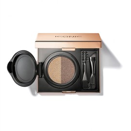 ICONIC LONDON Eyebrow Cushion 2 Colour Sculpter | Fill and Define Eyebrows, Includes a Double Sided Applicator, (Ash Blonde)