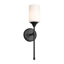 US Instock Black Iron E26 Wall Mounted Bedside Lamps Classical Indoor Wall Lamp for Bathroom Bedroom Home HotelBody color: Black, Lamp Power(W): 60, Lamp Sizes: Mini