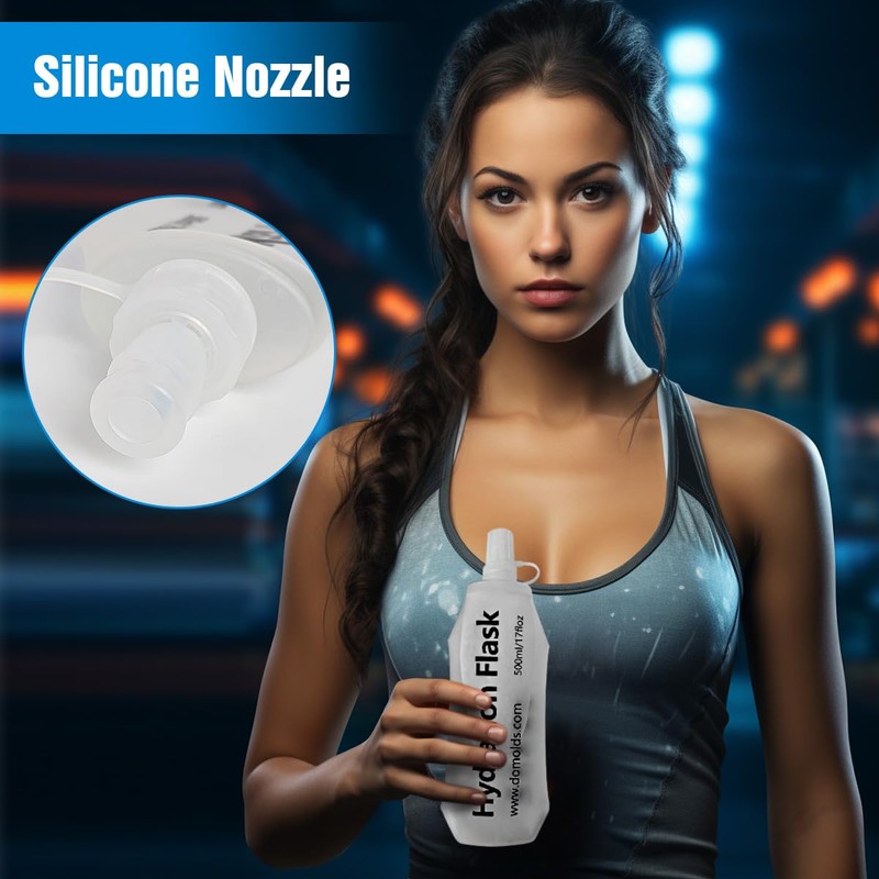 TXSN 150 ml Soft Flask, Hydration Flask Foldable Water Bottle
