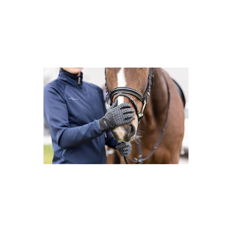Covalliero Riding Gloves Reflective Black, L