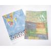 27.5x39.3 World and USA Two Wall Map Set (Paper Folded),