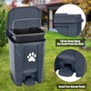tebiete Dog Poop Trash Can Outdoors Pet Waste Station with