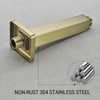 HOMYEP Gold Shower Arm with Flange, 4 Inch Square Extension