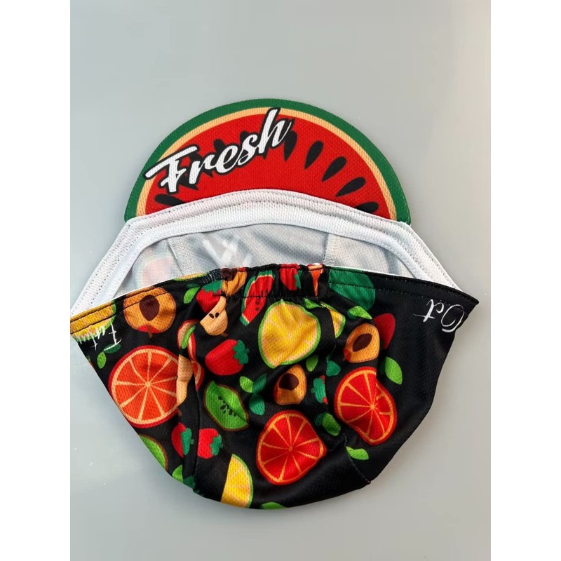 BikingBros Funny Cycling Cap - Polyester Food Watermelon Cycling Hat-Under