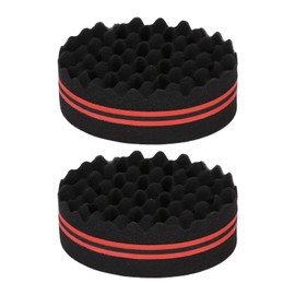 2pcs Hair Sponge Double Sided Hair Curl Sponge Wavy Hair Sponge Brush Styling Tools Curling Sponge Brush Home Salon