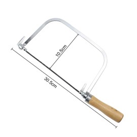 YPLonon Coping Saws Fret Saw Frame for Wood with Blades Fine Cut Saw Wood Color ZB-237 30 x 12cm Mini U Shape Manual Wire Saw for DIY Crafts Manual Model Woodworking