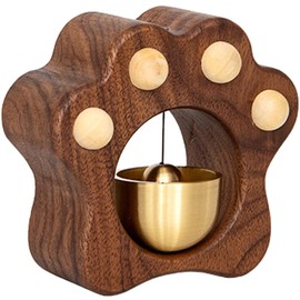 Hemobllo Wooden Doorbell - Shop Keeper Door Bell Cute Cat Claw Doorbell Entrance Wind Chime Decor Wooden Door Entry Chime for Door Opening, Children Safety, Fridge Opening
