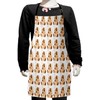Ambesonne Dog Lover Apron, Funny Cartoon Design Pattern of an Animal Character Pet with Long Ears Print, Small Apron Bib with Adjustable Ties for Baking Painting, Small Size, Beige and Brown