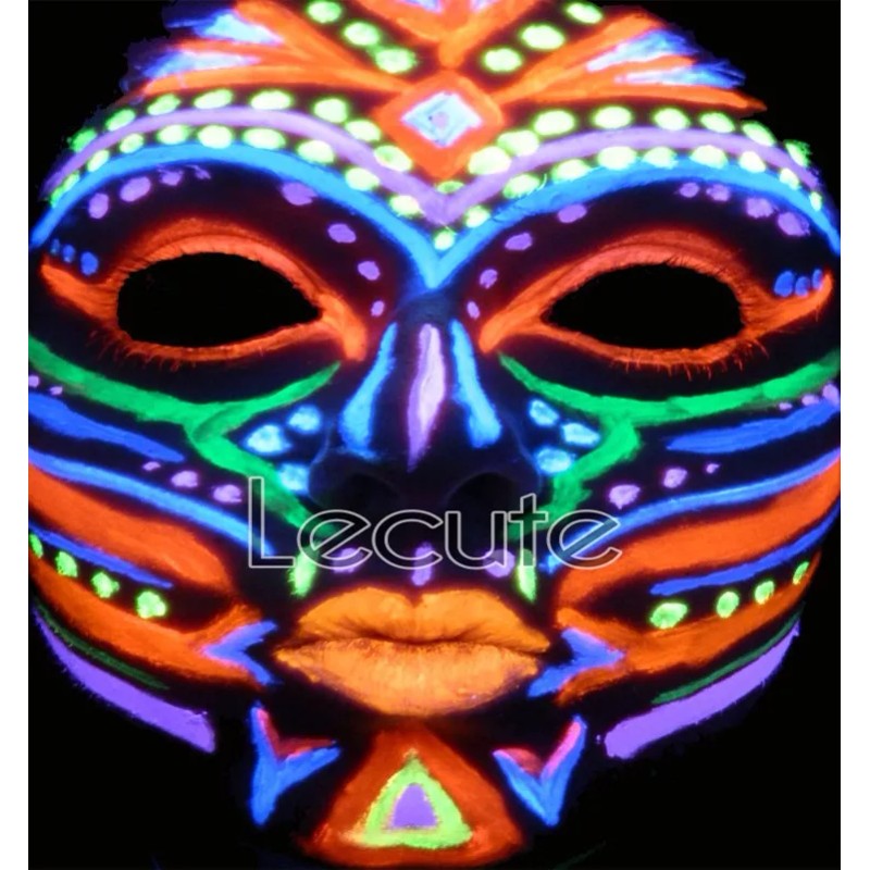 Lecute 6 Crayones Luminosos Fluorescentes Maquillaje Pintura Neon R
