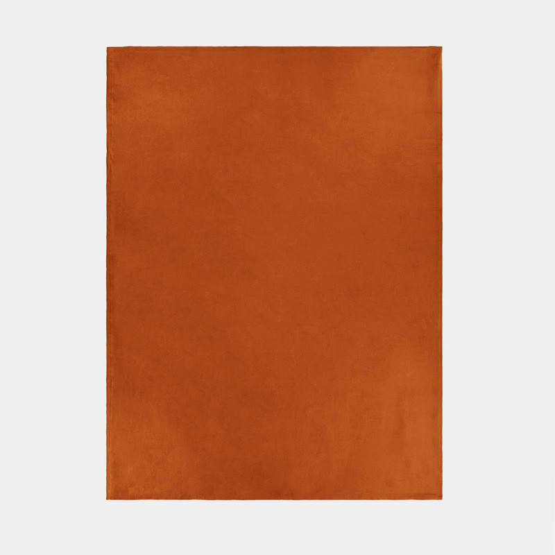 Dreamscene Fleece Throw Blankets Burnt Orange, Soft Thick Fleece Blankets