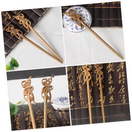 OHPHCALL 5pcs Ethnic Wooden Hair Stick Vintage Hair Chopstick Beauty Accessory for Women Soothing Scent
