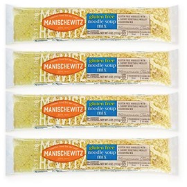 Manischewitz Gluten Free Noodle Soup Mix (4 Pack) With Savory Home Style Vegetable Medley Seasoning,Cello Soup | Grain Free| Kosher for Passover | Ready in 15 Min.