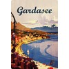 Tin Sign 20 x 30 cm Curved Holiday Lake Garda