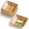 DISPOSABLE GREEN â Square Disposable Bowls, Areca Leaf Serving Bowls, Serving Bowls for Parties, Weddings, Catering, & More, Disposable Bowls for Hot Food & Cold Food, 9L x 9W x 2D cm, 25-Pcs