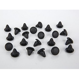 Zaundirekt 10 x Gate Stop Rubber Buffer – Stop Rubber Buffer – Silencer for Garden Gate, Revolving Gate, Gate Wings and Much More in Black