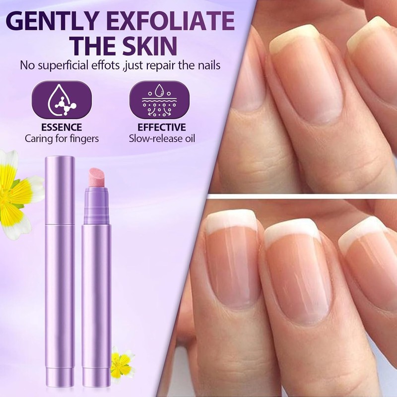 Cuticle Oil Pusher Pen Set, 3 Pieces, 2-in-1 Ceramic Pushers