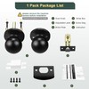 Lepushom 10 Pack Door Knobs Interior, Black Door Knobs Without