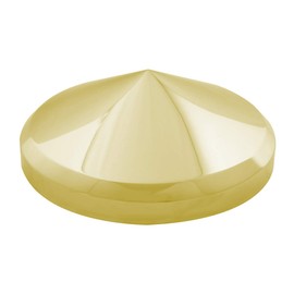 GG Grand General 20151 8-1/4 inches I.D. Cone Brass Plated Rear Hub Cap