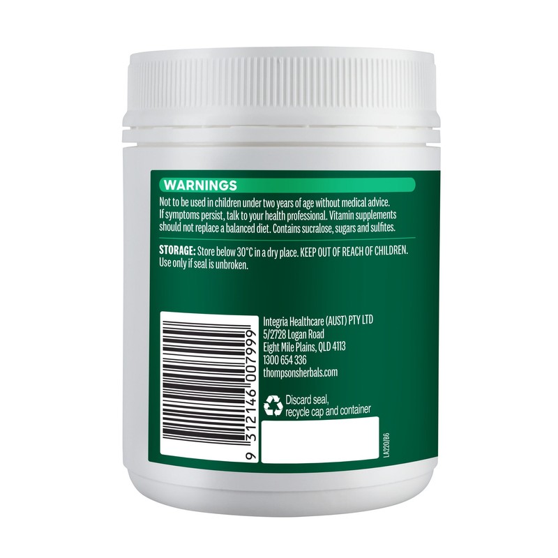 THOMPSON’S Thompsons Vitamin C 1000mg 150 Chewable Tablets