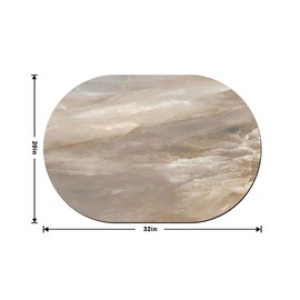 voofly Bathroom Mat Super Absorbent Bath Mats Quick Dry Thin Bathroom Rug Fit Under Door Non Slip Rubber Bath Mats for Bathroom Floor, Bathtub, Shower (Oval Marble, 20" x 32")