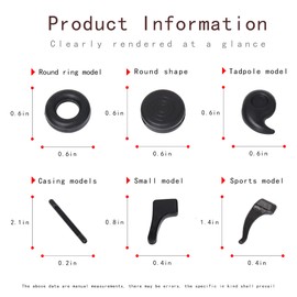 12 Pairs Eyeglasses Retainers Anti-Slip Eyewear Holder Protectors Silicone Eyeglass Ear Hook Comfort Spectacle Ear Grip Hooks for Sunglasses Reading Glasses Eyewear, Black,transparent, (GP110)