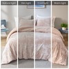 Intelligent Design King/Cal King Blush Comforter Set, Luxury Contemporary Velvet