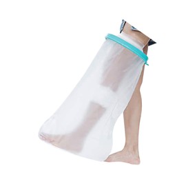 Funnytek Waterproof Cast & Bandage Protector, Waterproof Cast Cover Lower Leg for Shower,Reusable Cast Cover for Shower Adult, Leg, Foot, Toe- Watertight Seal (Calf)