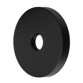 Zerodis 304 Stainless Steel Shower Arm Rosette Replacement Shower Arm Flange Shower Arm Rosette for G1 2 Inch Pipe Replacement (Black)