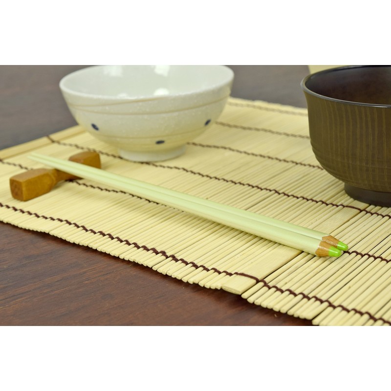aoba Chopsticks Dishwasher Safe, Natural Wood Color Pencil Flora Yellow