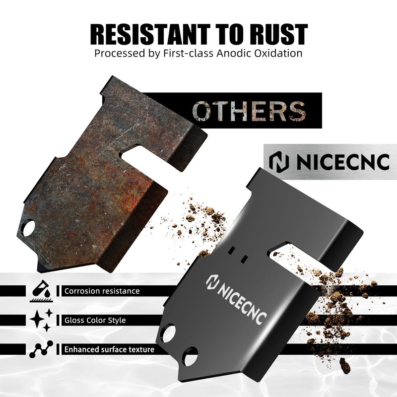 NICECNC Aluminum Battery Protective Cover Compatible with Kawasaki KLR 650