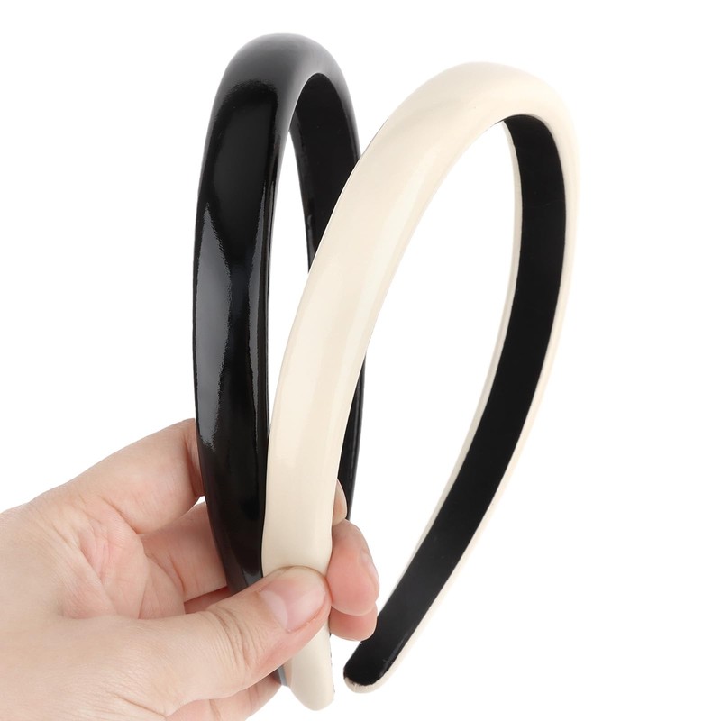 Norbiariz Headbands for Women's Hair, 2 Pack Fashion Headbands Leather