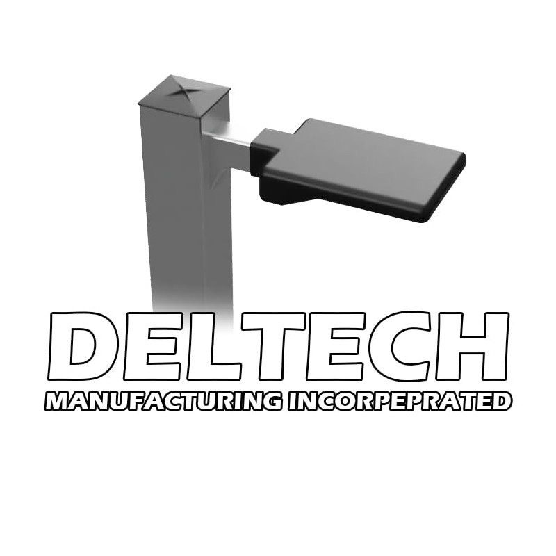 Deltech Manufacturing 3-1/4" Round Light Pole Top Cap- Black Plastic