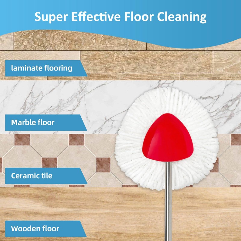 12 Pack Mop Heads Replacements for O-Cedar, Compatible with O