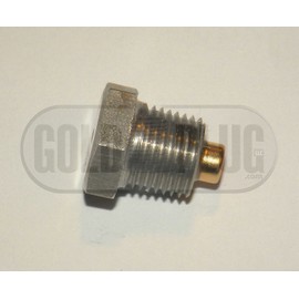 GoldPlug 1/8"-27 NPT Industrial Magnetic Stainless Steel Drain Plug (External Head) IP-01X - 10mm Hex Head, 0.64″ OAL