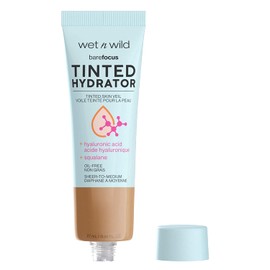 Wet n Wild, Bare Focus Tinted Hydrator Tinted Skin Veil Nourishing Foundation Hyaluronic Acid, Medium Deep, 0.91 Fl Oz
