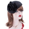 Lawliet Womens Teardrop Wool Felt Fascinator Tam Beret Casque Cocktail