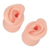 1 Pair Piercing Practice Ear Model Novice Soft Silicone Flexible