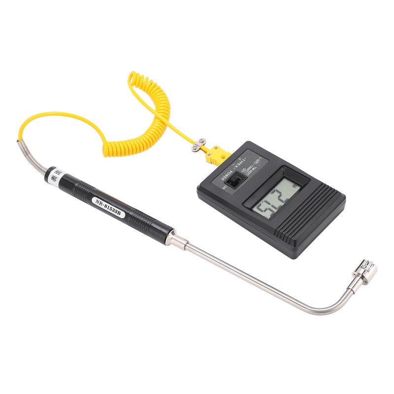 Tm‑902c Industrial LCD Display Digital Sensor Thermometer with Curved Shank