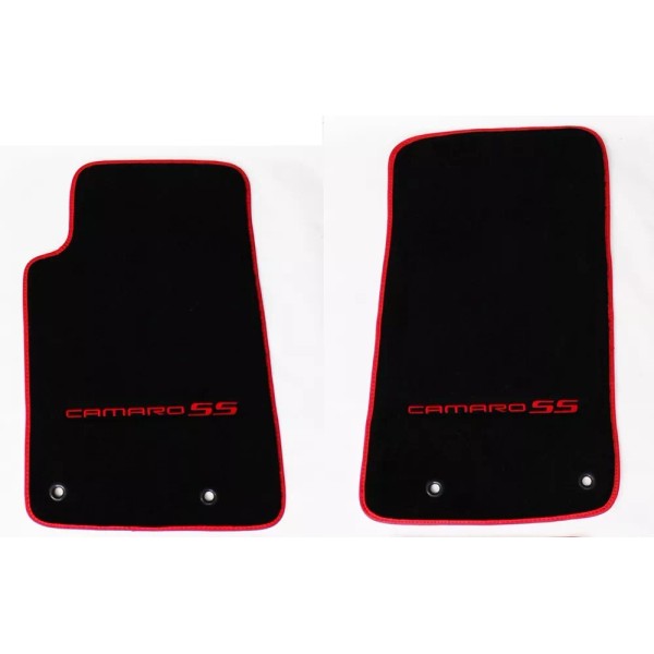 AFM NEW BLACK Floor Mats 2010-2015 Camaro Embroidered Logo &