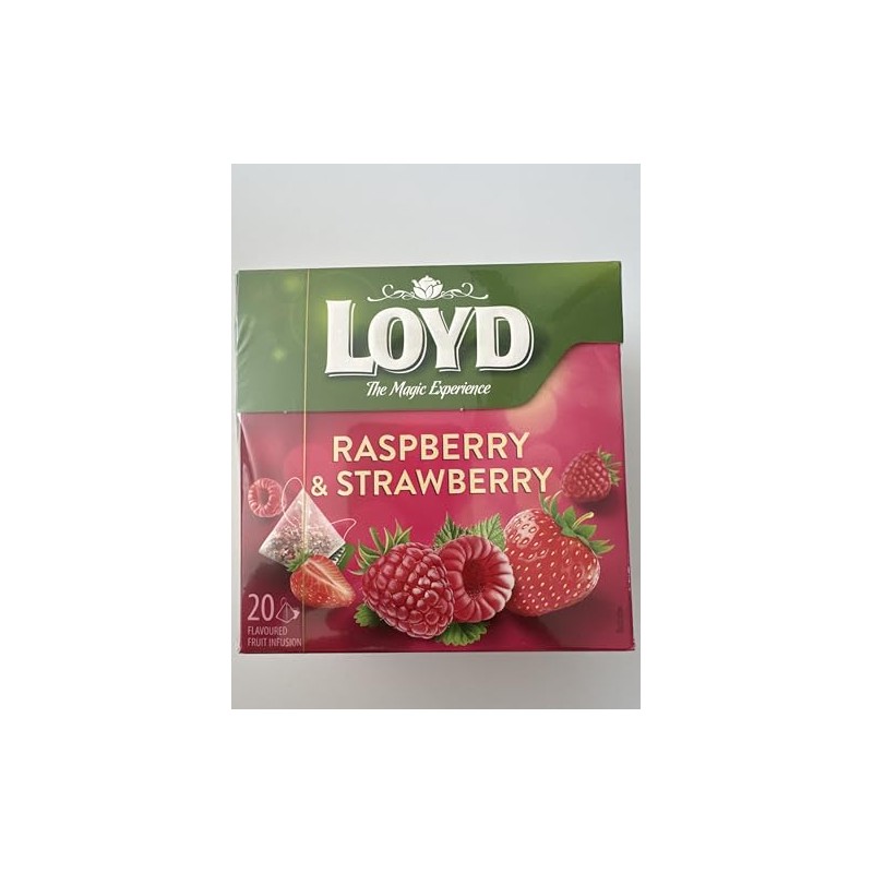 Loyd Fruit Tea Raspberry & Strawberry Flavored, 20 teabags (Pack