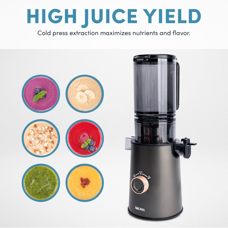 AROMA® Cold Press Juice Machine Slow Masticating Fruit and Vegetable