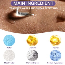 74ml All-Over Teint Perfektionierer, Flawless Bein Körper Narbe Make Up, Tattoo Abdecken Wasserfest Make-up Abdeckcreme für Besenreiser, Langanhaltend Körper Make Up, Body Coverage Perfector for Leg