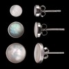 Fly Style 925 Silver Stud Earrings with Shell Inlays, 8