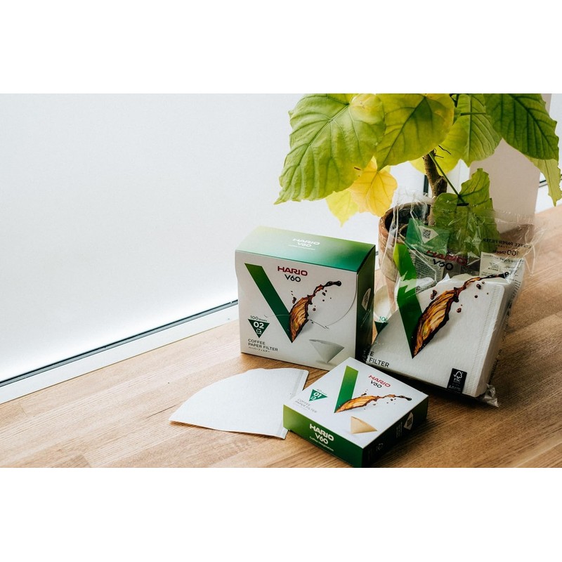 Hario V60 Paper Coffee Filter, Size 02, Natural, 600ct