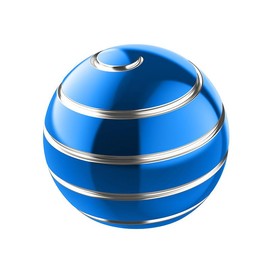 round ball luck transfer gyro ,Metal Kinetic Desk Toy, Optical illusion Fidget spinning Top Ball, Stress relief gift for adults and Kids - color: blue