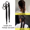 2 Packs Black Long Braided Ponytail Extension For Black Women