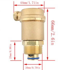 CHENJIN Water Heater Automatic Air Vent 1/2 Inch Brass Air Bleeder Valve For Heating System Solar Water Heater Floor Heating Manifold Heating Accessories